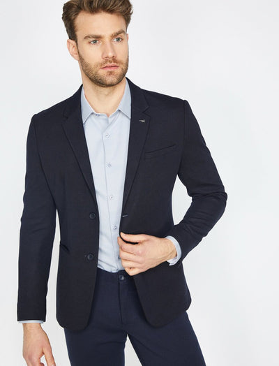  Pocket Detailed Blazer Navy 