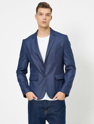 17506 Navy Two Button Jacket