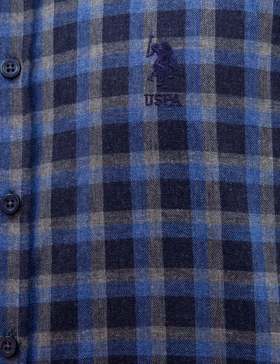 17643 Navy Blue US POLO ASSN Check Shirt