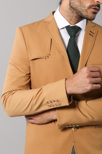 4660 Brown Slim Fit Blazer