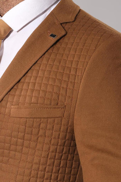 4682 Brown Slim Fit Cashmere Blazer