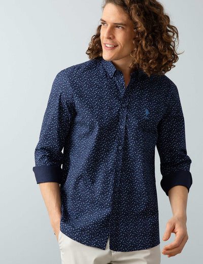 17673 Navy Blue US POLO ASSN Cotton Shirt