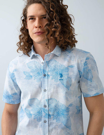 17706 Light Blue US POLO ASSN Cotton Shirt