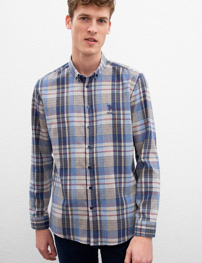 17621 Blue US POLO ASSN Check Shirt