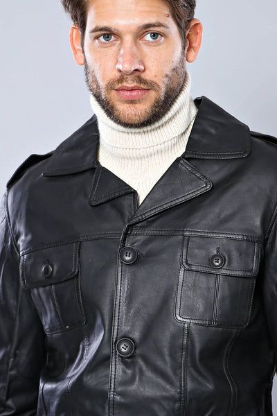 15442-black-faux-leather-blazer