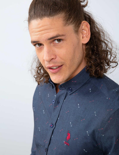 17703 Navy Blue US POLO ASSN Cotton Shirt