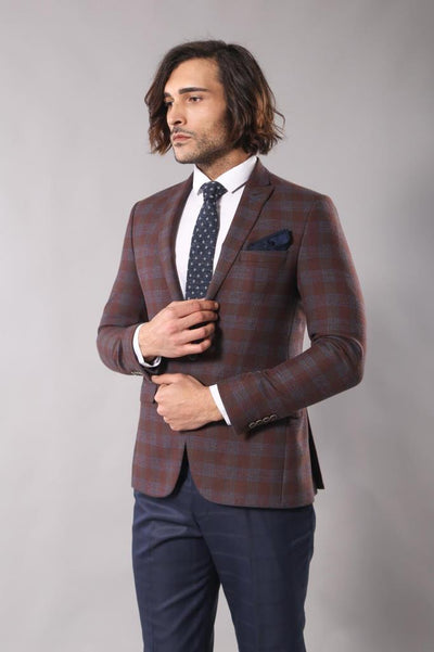 4659 Brown Check Blazer