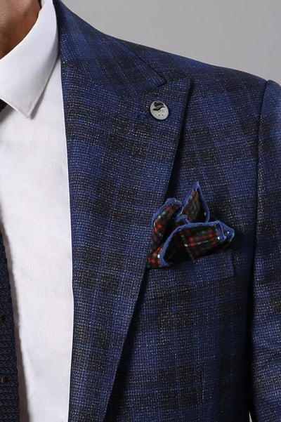 4670 Navy Blue Single Button Double Vent Blazer