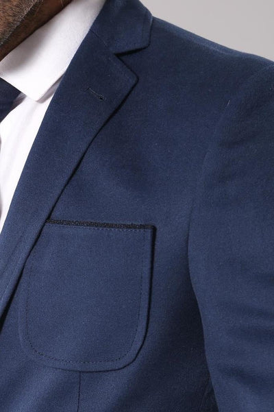 4666 Navy Blue Cashmere Blazer