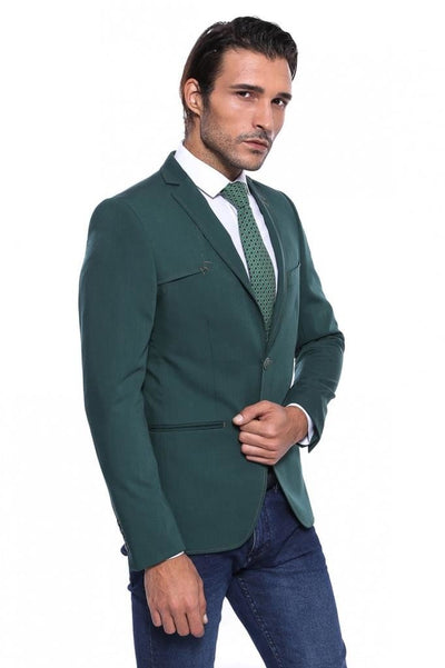 4677 Green Slim Fit Blazer